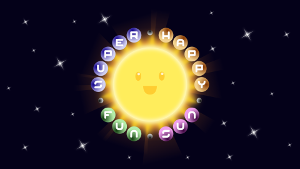 The splash screen/logo from Super Happy Fun Sun